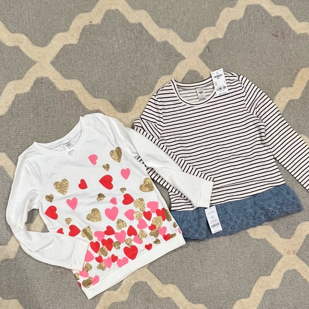 New- Girls Carters Long Sleeve sweatshirt size 7